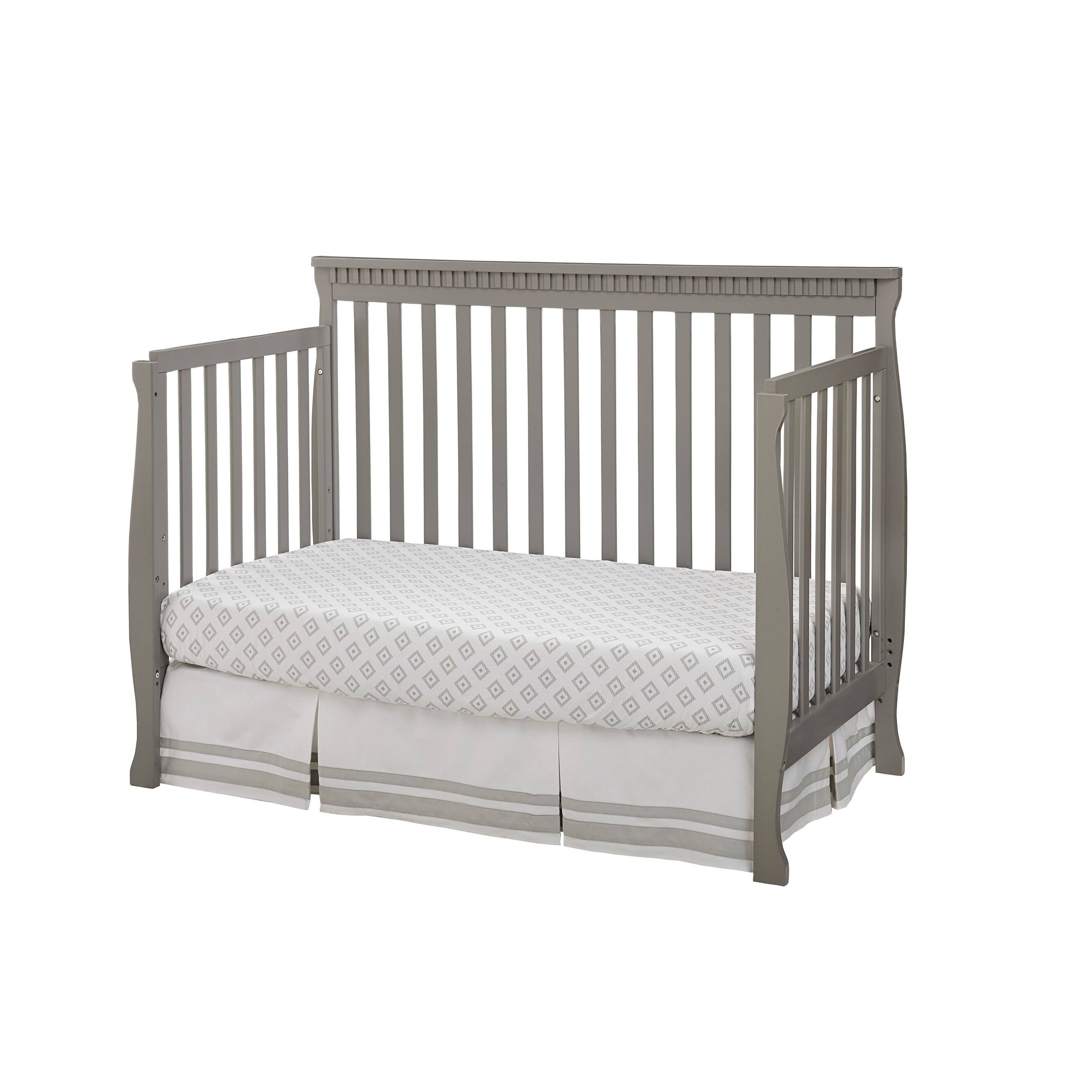 Emery 57" Wide Modern Convertible Crib Slat, Gray Bed Bath & Beyond